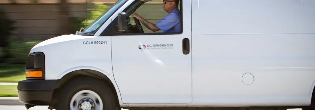 KIC Refrigeration service vehicle serving Hurricane area